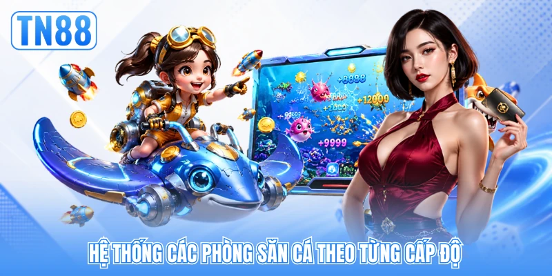 Hệ thống các phòng săn cá theo từng cấp độ